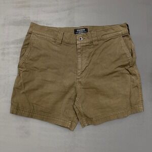 Filson Chino Shorts Brown Cotton Blend Granite Mountain Outdoor 32 5" Inseam